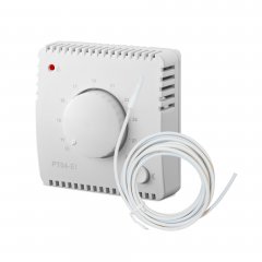 Room thermostat with external sensor