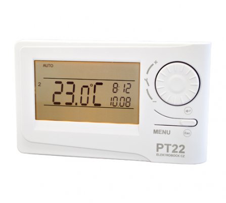 Thermostat with back-lit LCD